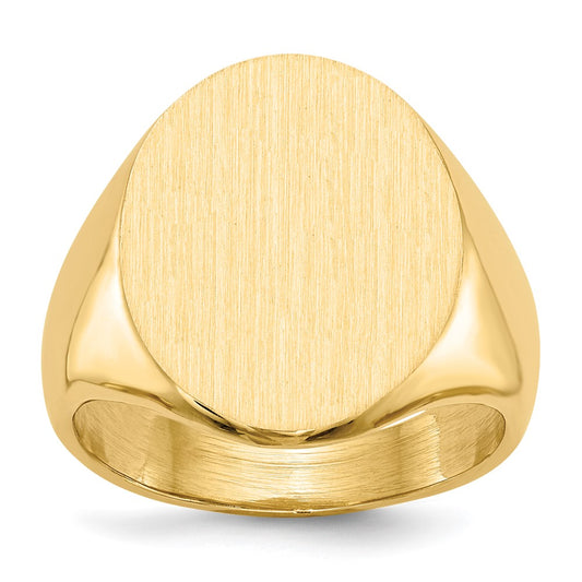 14K Yellow Gold 20.5x16.0mm Closed Back Mens Signet Ring