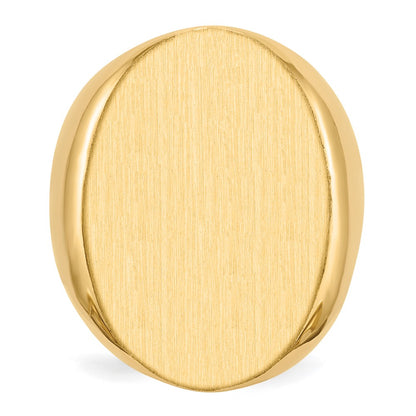 14K Yellow Gold 26.5x19.0mm Closed Back Men's Signet Ring