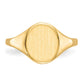 10k Yellow Gold 10.0x8.5mm Open Back Signet Ring