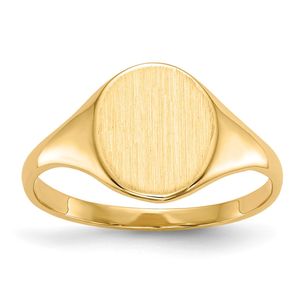 14K Yellow Gold 9.5 x 8.0mm Open Back Signet Ring