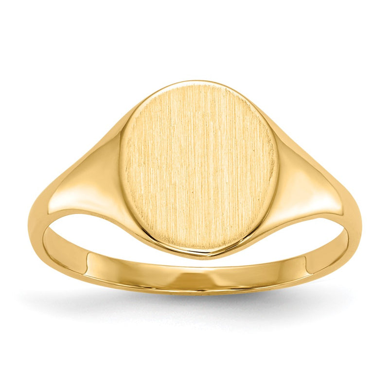 10k Yellow Gold 10.0x8.5mm Open Back Signet Ring
