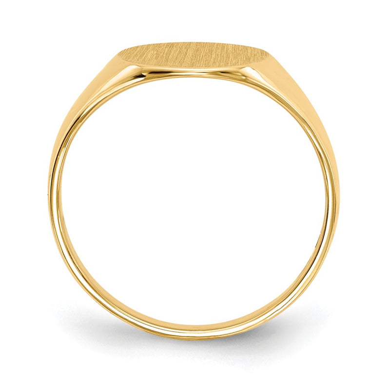 14K Yellow Gold 11.0x9.5mm Open Back Signet Ring