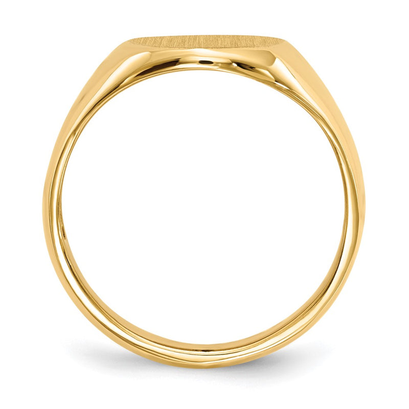 14K Yellow Gold 13.5x11.5mm Open Back Signet Ring