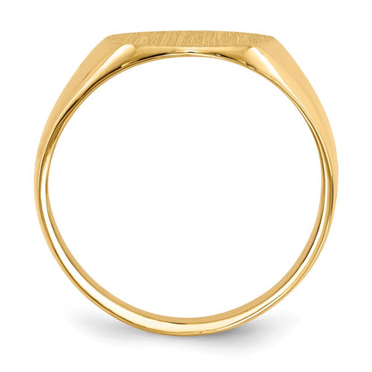 14K Yellow Gold 12.5x11.5mm Open Back Mens Signet Ring