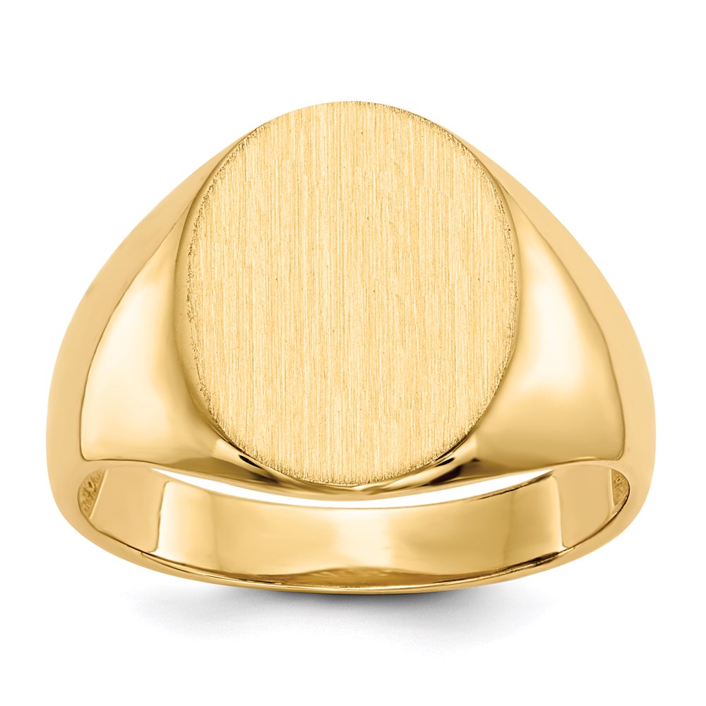 10k yellow gold 16 0x12 5mm open back mens signet ring 1rs117