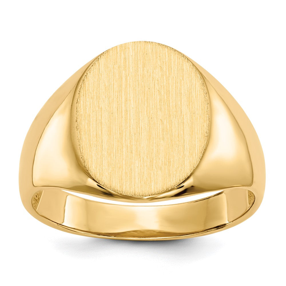 10k Yellow Goldy 16.0x12.5mm Open Back Men's Signet Ring