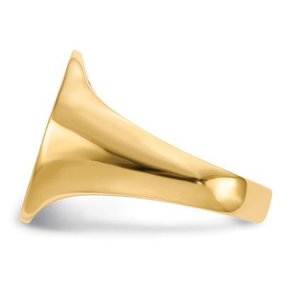 14K Yellow Gold 18.0x14.0mm Open Back Mens Signet Ring