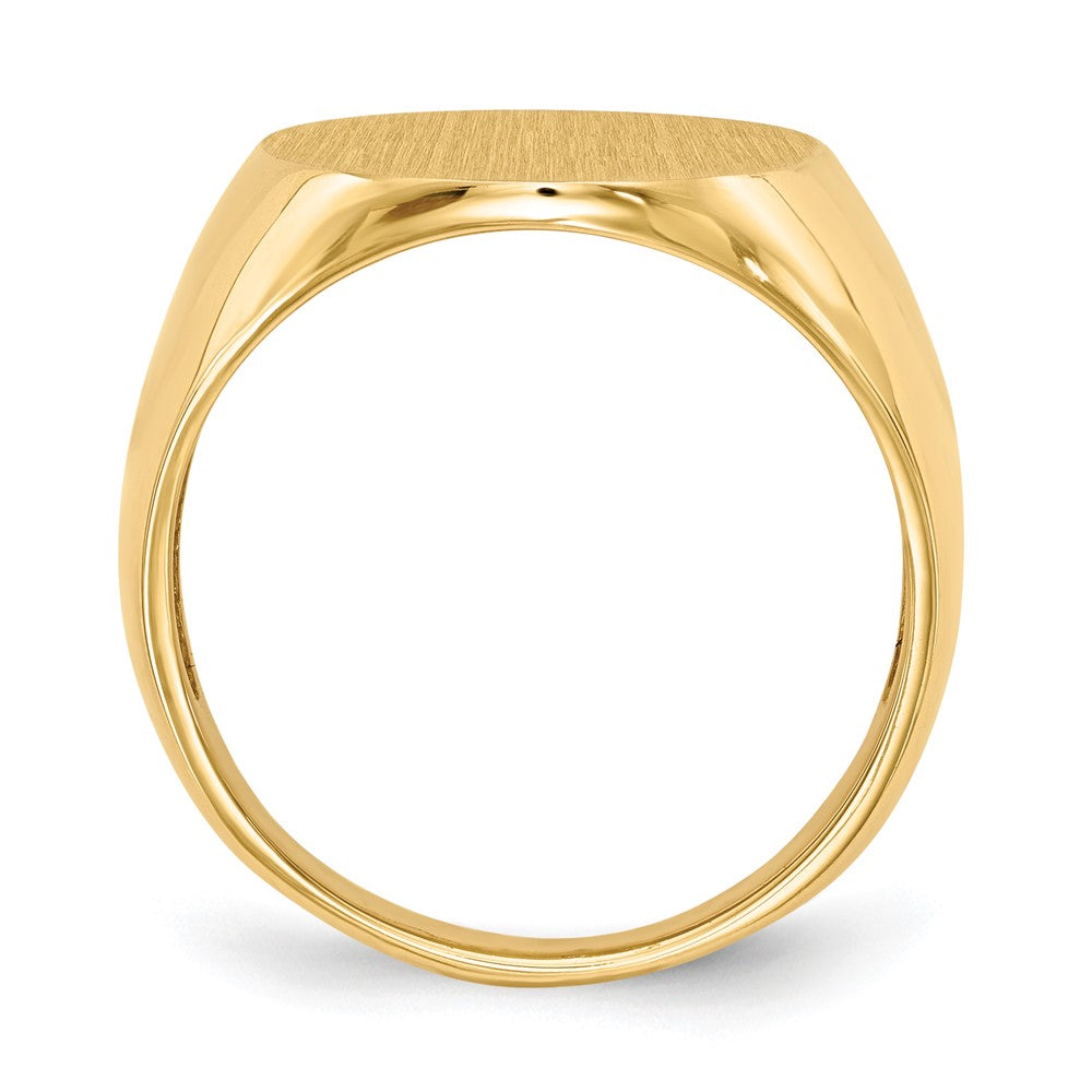 14K Yellow Gold 20.5x16.0mm Open Back Mens Signet Ring