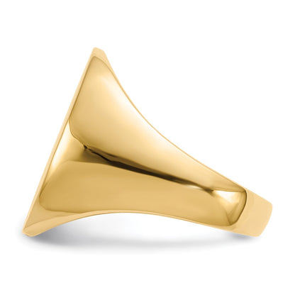 14K Yellow Gold 20.5x16.0mm Open Back Mens Signet Ring