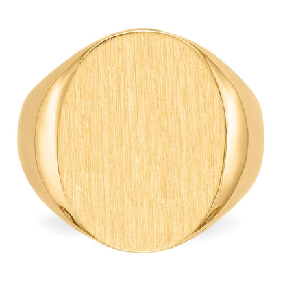 14K Yellow Gold 20.5x16.0mm Open Back Mens Signet Ring
