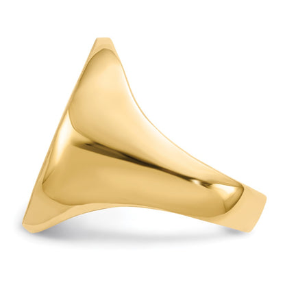 10k Yellow Gold 20.0x16.5mm Open Back Men's Signet Ring