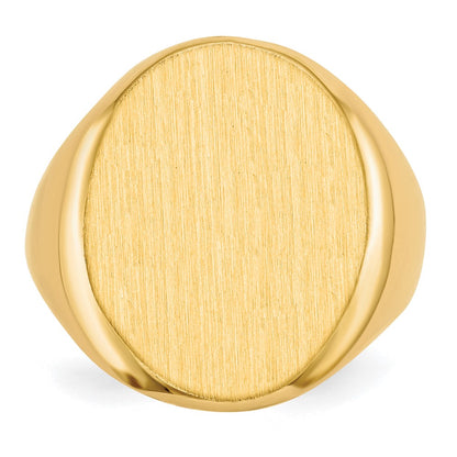 10k Yellow Gold 20.0x16.5mm Open Back Men's Signet Ring