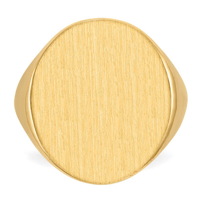 14K Yellow Gold 22.0x18.0mm Open Back Men's Signet Ring