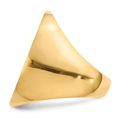 14K Yellow Gold 26.5x19.0mm Open Back Mens Signet Ring