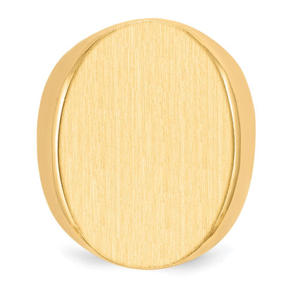 14K Yellow Gold 26.5x19.0mm Open Back Mens Signet Ring