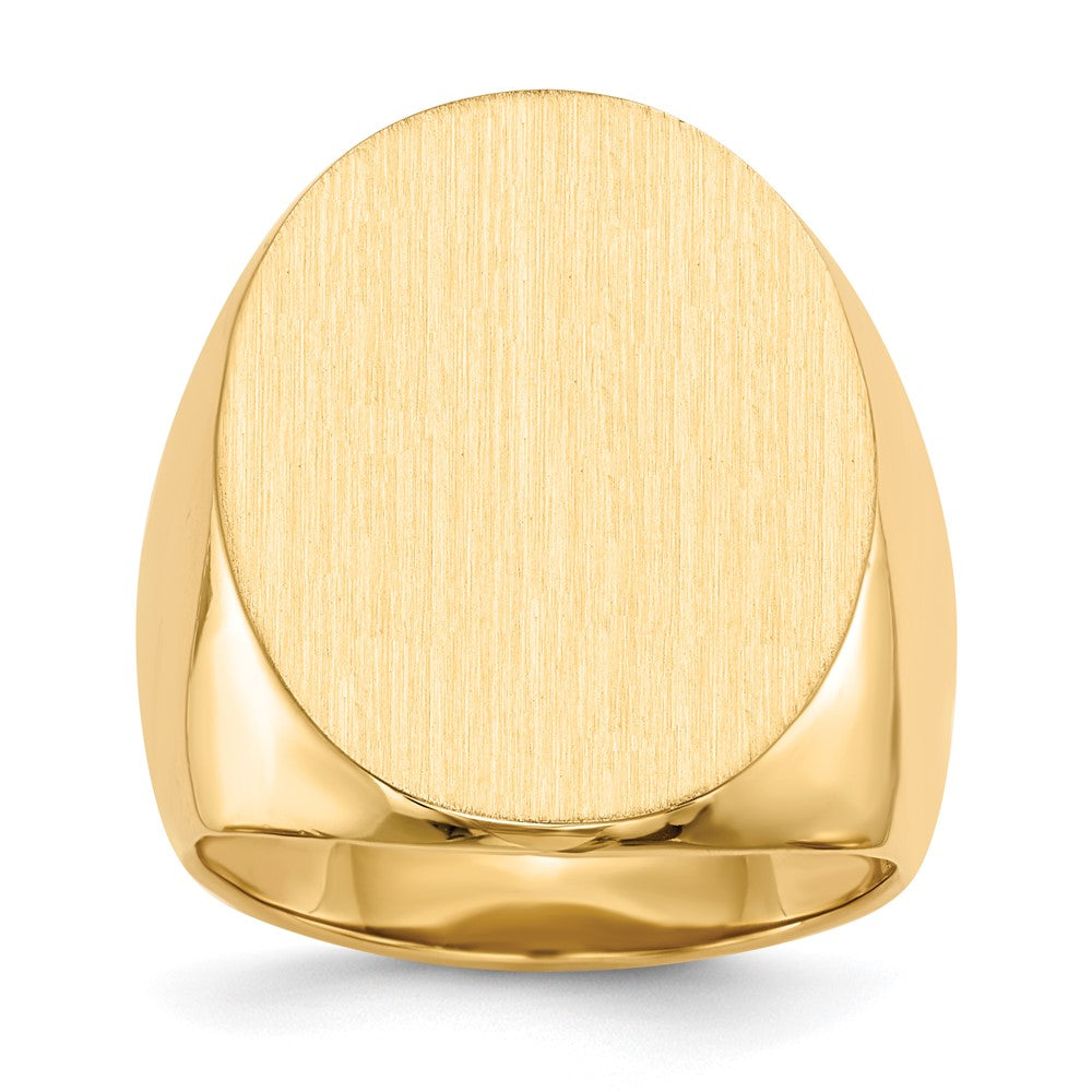 14K Yellow Gold 26.5x19.0mm Open Back Mens Signet Ring