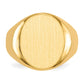 10k Yellow GoldY 17.5x14.5mm Closed Back Men's Signet Ring