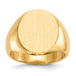 10k Yellow GoldY 17.5x14.5mm Closed Back Men's Signet Ring