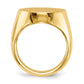 14K Yellow Gold 20.0x18.0mm Closed Back Men's Signet Ring