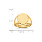 14K Yellow Gold 11.5mm x12.5mm Open Back Men's Signet Ring