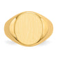 14K Yellow Gold 15.0x13.5mm Open Back Men's Signet Ring