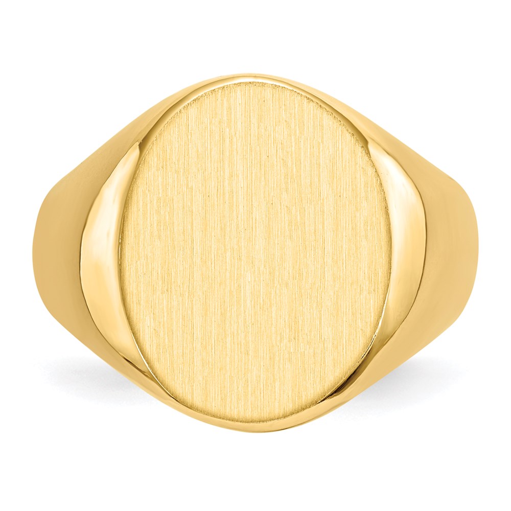 14K Yellow Gold 18.0x14.5mm Open Back Men's Signet Ring