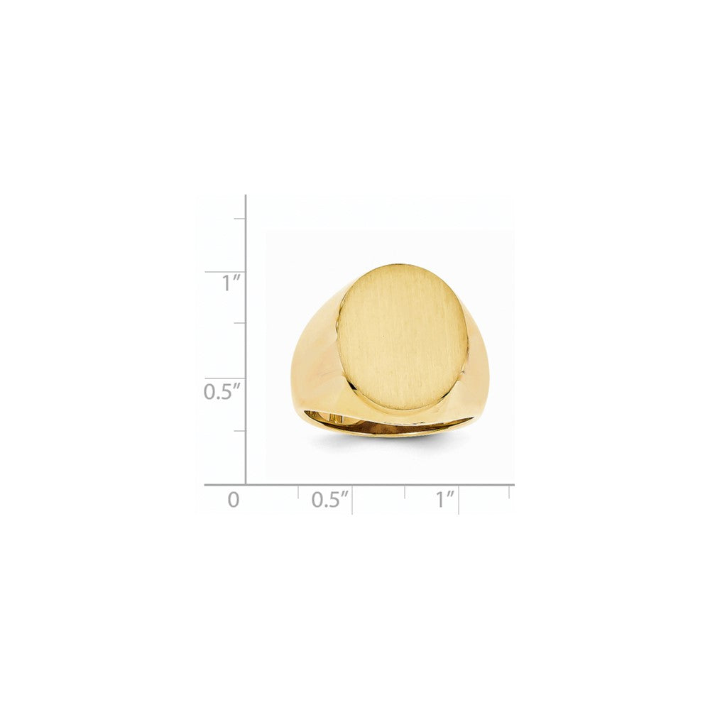 14K Yellow Gold Men's Signet Ring