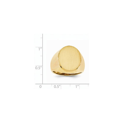14K Yellow Gold Men's Signet Ring