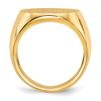 14K Yellow Gold 21.5x19.0mm Open Back Men's Signet Ring