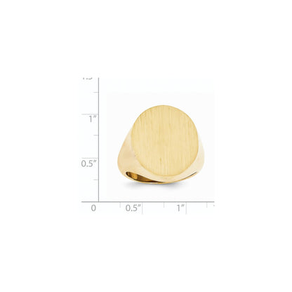 14K Yellow Gold Men's Signet Ring