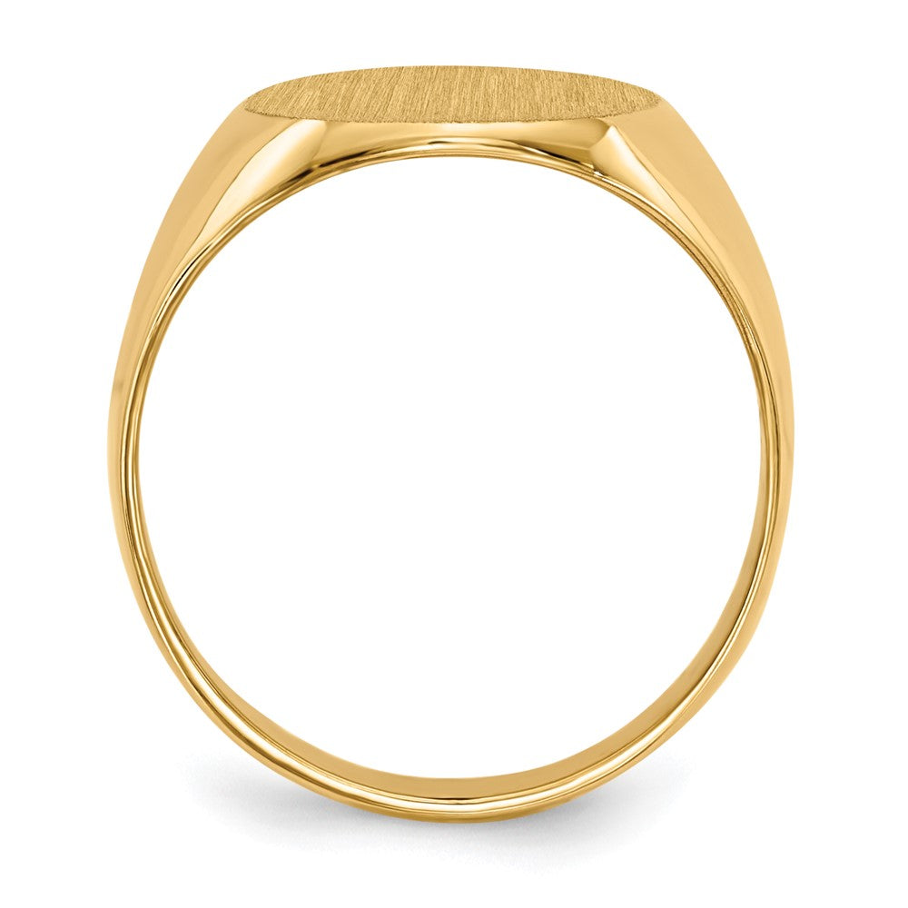 14K Yellow Gold 13.5x12.0mm Closed Back Signet Ring