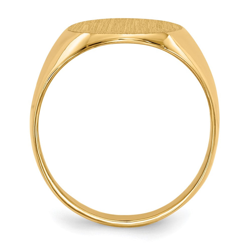 14K Yellow Gold 13.5x12.0mm Closed Back Signet Ring