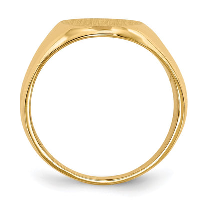 10k Yellow Gold 16.0x11.5mm Closed Back Men's Signet Ring