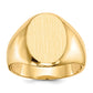10k Yellow Gold 16.0x11.5mm Closed Back Men's Signet Ring