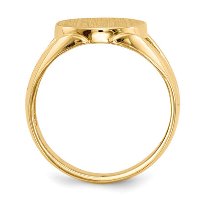 14K Yellow Gold 14.5x12.5mm Open Back Signet Ring