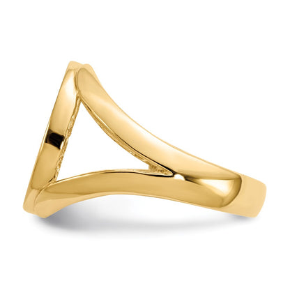 14K Yellow Gold 14.5x12.5mm Open Back Signet Ring