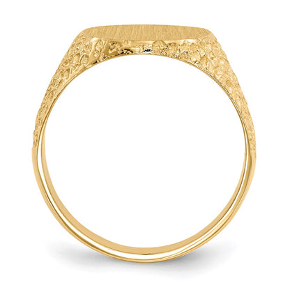 14K Yellow Gold 17.0x13.0mm Closed Back Men's Signet Ring