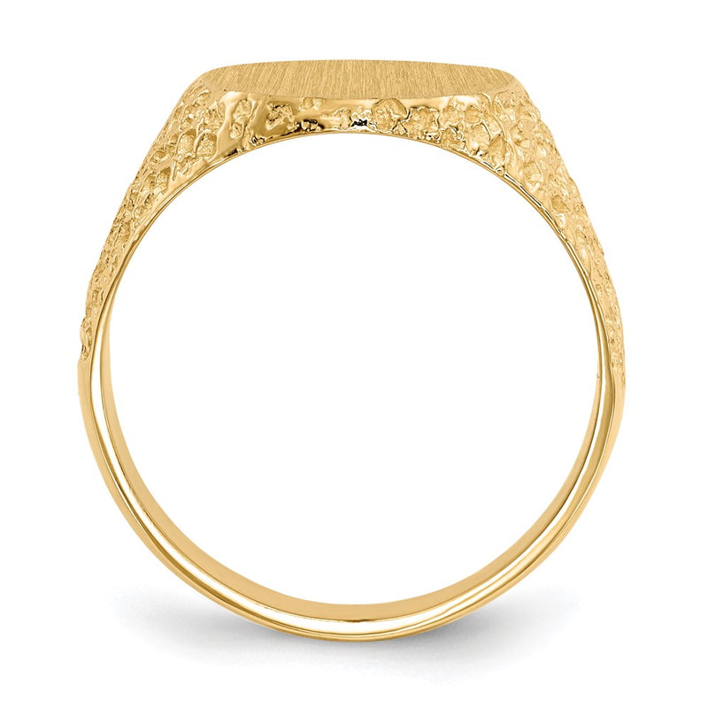 14K Yellow Gold 17.0x13.0mm Closed Back Men's Signet Ring