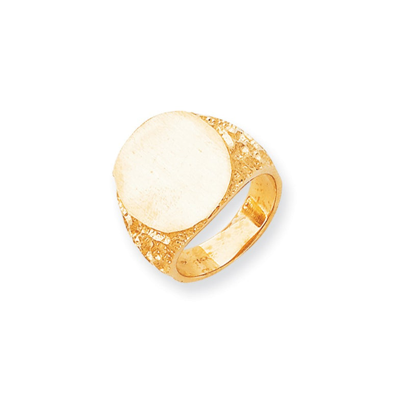 14K Yellow Gold Men's Signet Ring