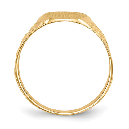 14K Yellow Gold 14.5x11.0mm Closed Back Men's Signet Ring