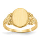 10k Yellow Gold 10.0x8.0mm Closed Back Signet Ring