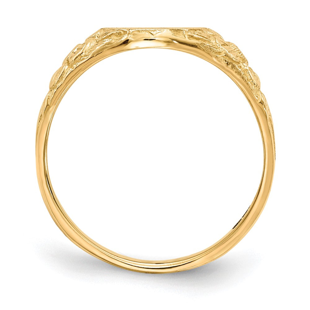 14K Yellow Gold 10.0x8.0mm Open Back Signet Ring