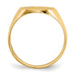 14K Yellow Gold 17.0x13.0mm Open Back VS Real Diamond Men's Signet Ring