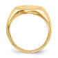 14K Yellow Gold 17.0x15.0mm Open Back AA Real Diamond Men's Signet Ring