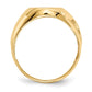 14K Yellow Gold 14.0x11.5mm Open Back AA Real Diamond Men's Signet Ring