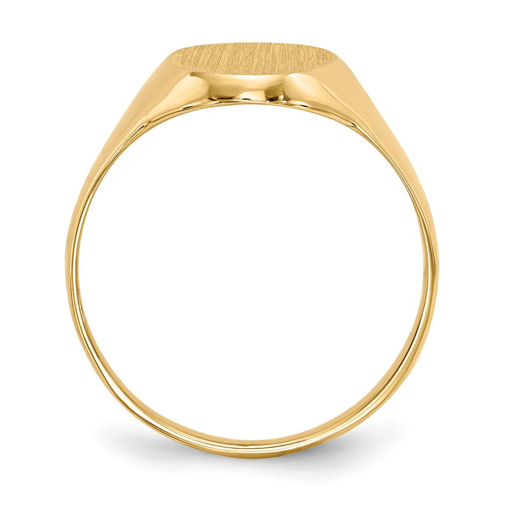 14K Yellow Gold 14.0x8.5mm Closed Back Signet Ring