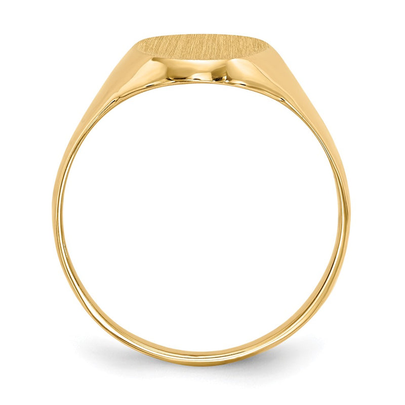 14K Yellow Gold 14.0x8.5mm Closed Back Signet Ring