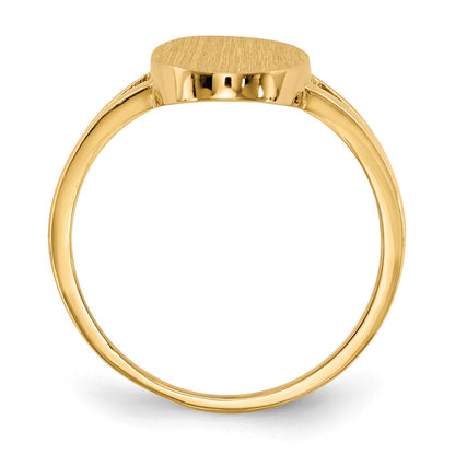 14K Yellow Gold 13.5x8.5mm Closed Back Signet Ring