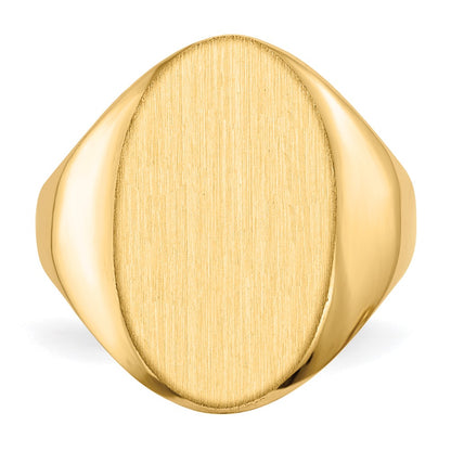 10k Yellow Gold 12.0x17.0mm Open Back Signet Ring