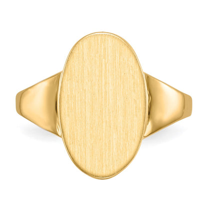 10k Yellow Goldy 14.5x9.0mm Open Back Signet Ring
